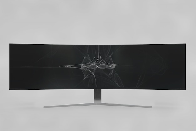 Free PSD curved tv mockup