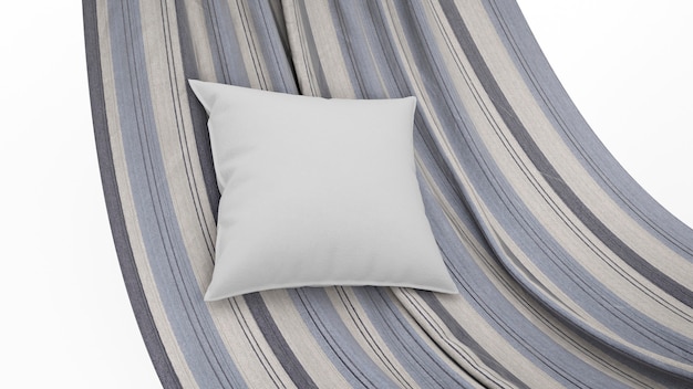 Cushion in gray color on hammock