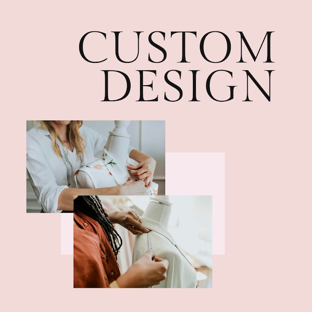 Free PSD custom design post template psd for fashion