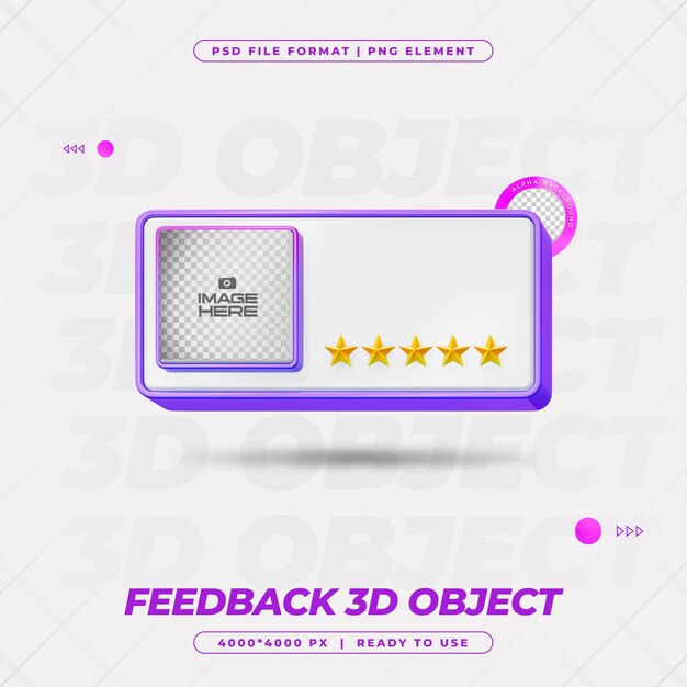 customer feedback and review isolated 3d render illustration