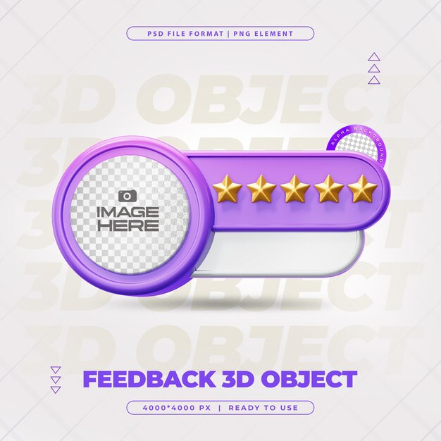 customer feedback review isolated social media 3d render ilustration
