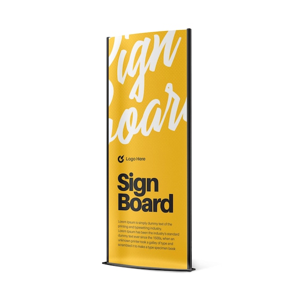 Customizable signboard mockup