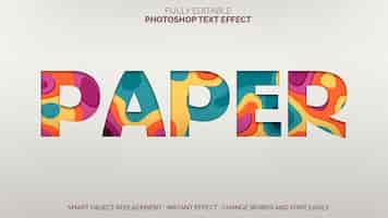 Free PSD cut paper text effect