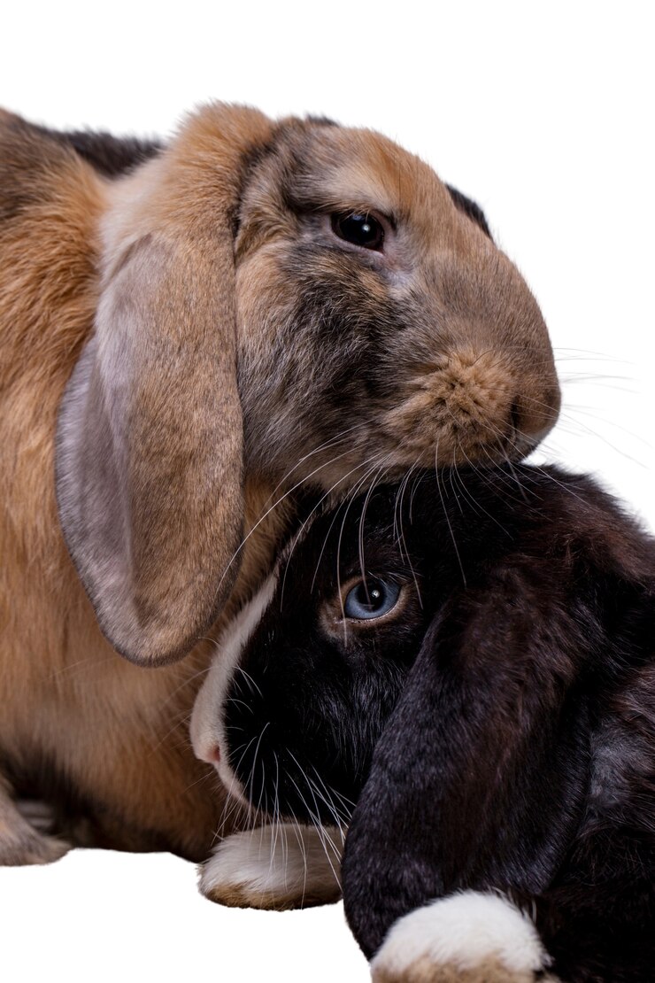 Free PSD cute bunnies pet portrait