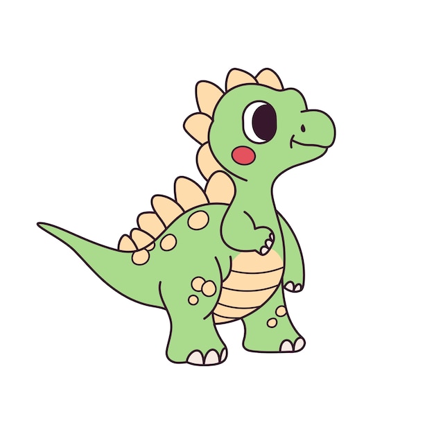 Free PSD cute dinosaur illustration