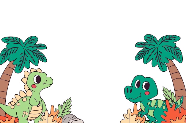 Cute dinosaur illustration