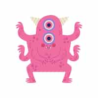Free PSD cute monster illustration
