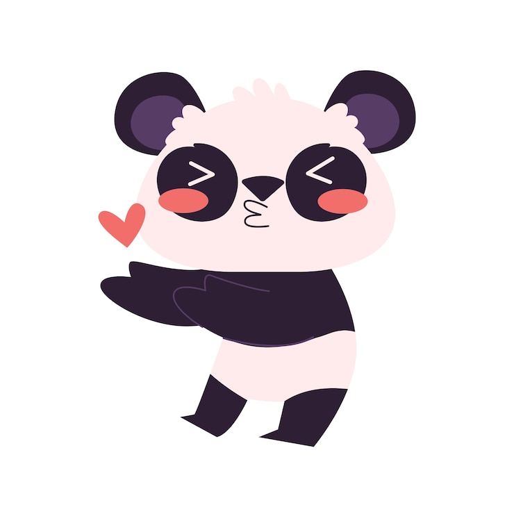 Free PSD cute panda bear