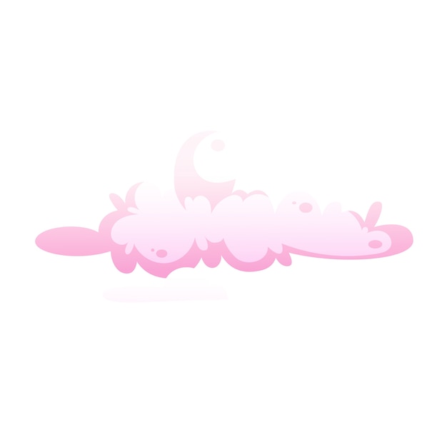 Free PSD cute pink cloud ornament