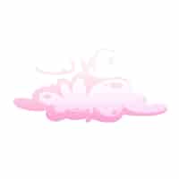 Бесплатный PSD Милый розовый облачный орнамент