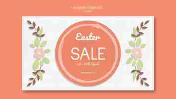 Free PSD cute retro easter poster