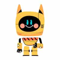 Free PSD cute robot isolated