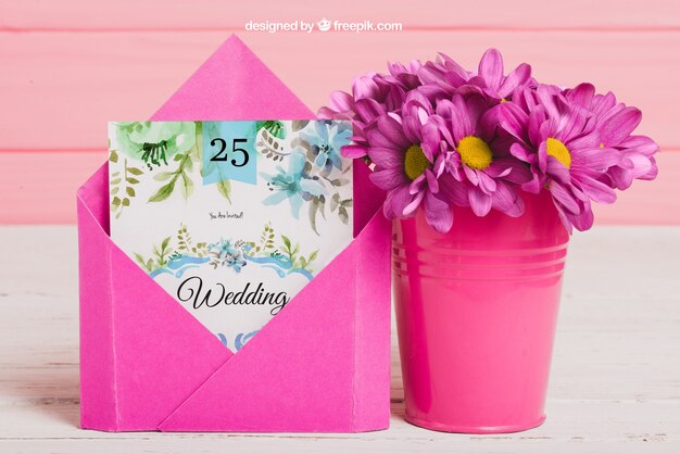 Cute wedding idea mockup