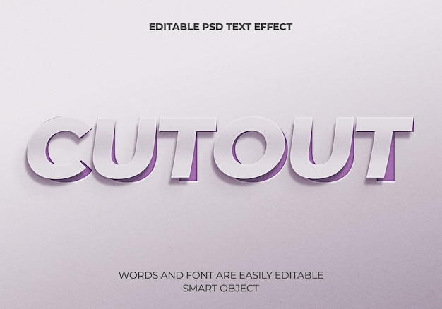 Free PSD cutout text effect