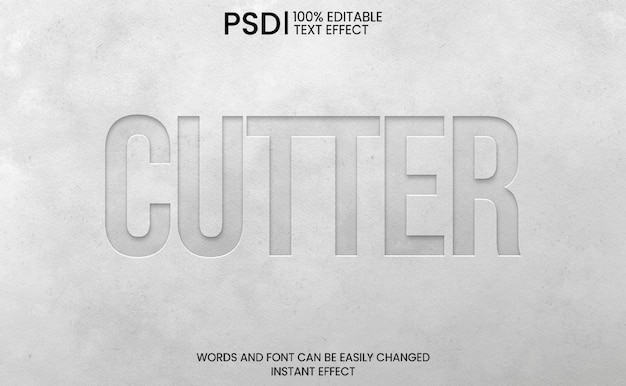 ‘Cutter Paper Text Effect’ – Free Download PSD Template for Creative Designs