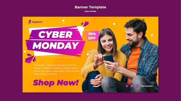 Cyber monday banner template