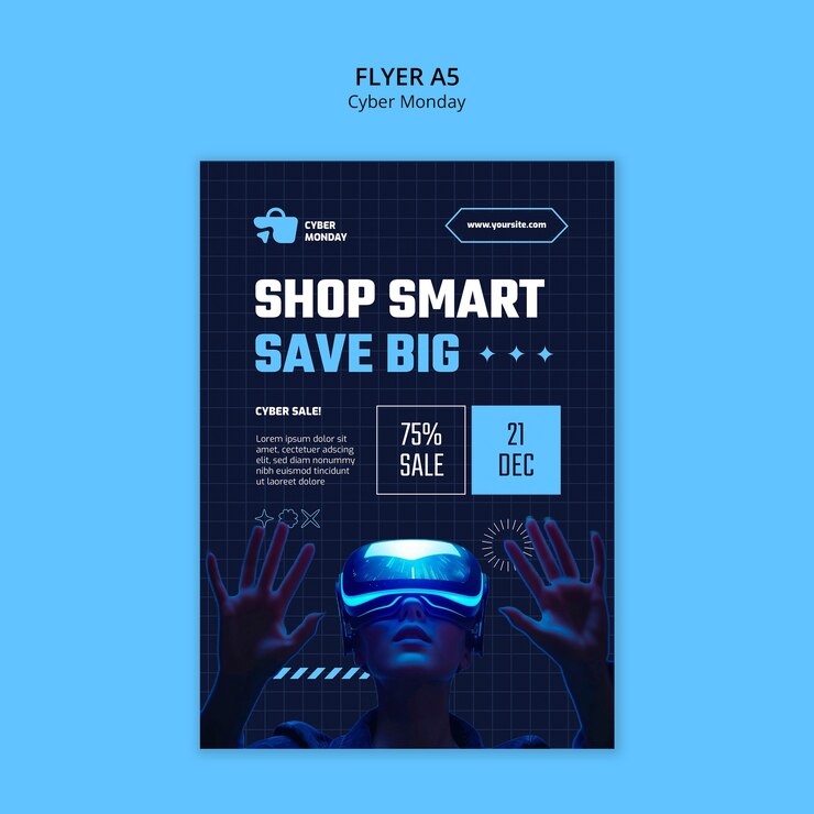 Free PSD cyber monday celebration template