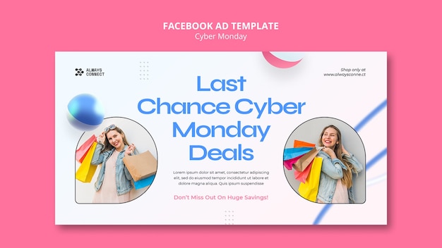 Free PSD cyber monday design template