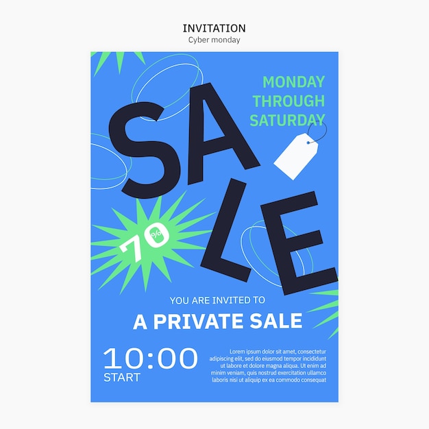 Free PSD cyber monday design template