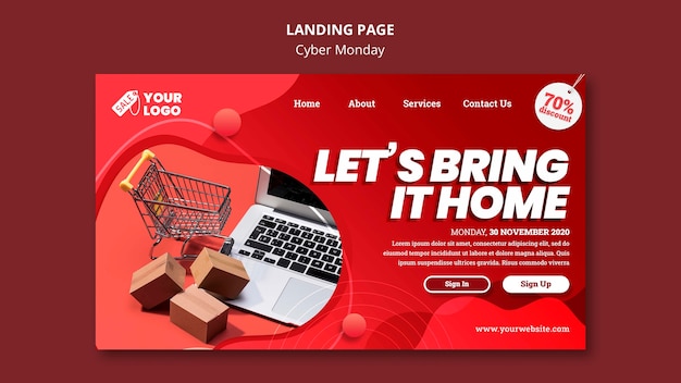 Cyber monday landing page