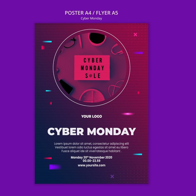 cyber monday poster template