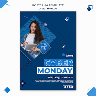 Cyber monday poster template