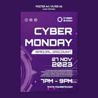 Free PSD cyber monday poster template