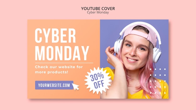 Free PSD cyber monday promotion youtube cover