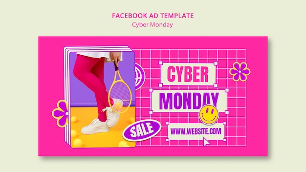 Free PSD cyber monday template design
