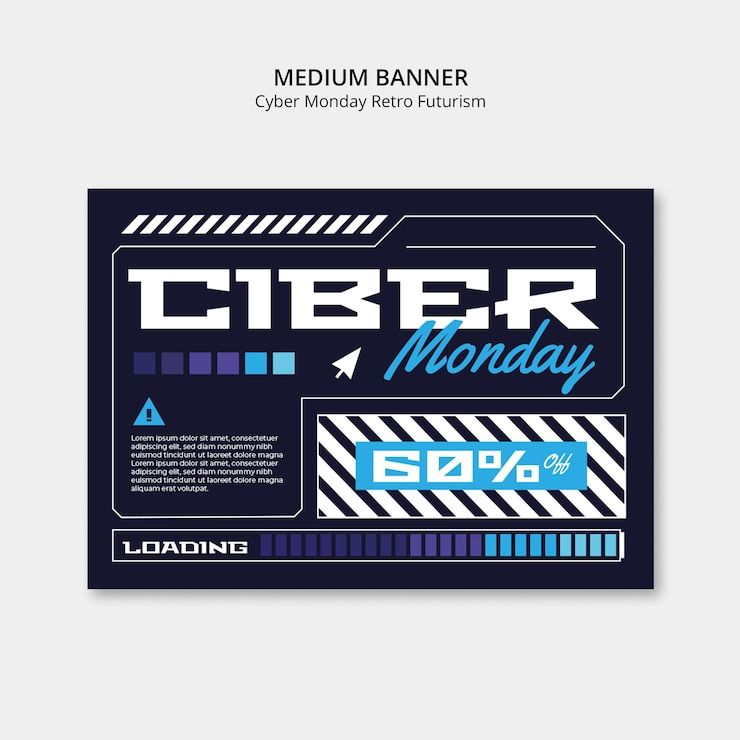 Free PSD cyber monday template design