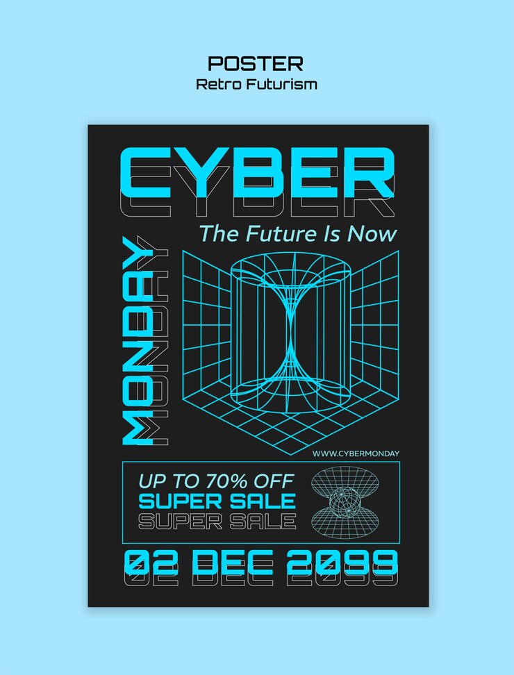 Free PSD cyber monday template design