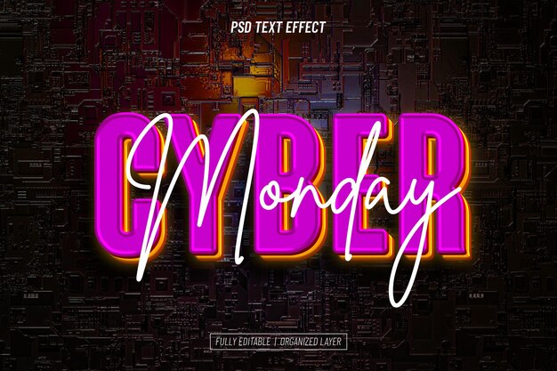 Cyber monday text effect