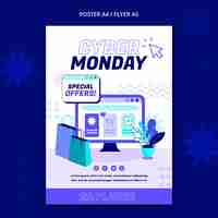 Free PSD cyber monday vertical poster template