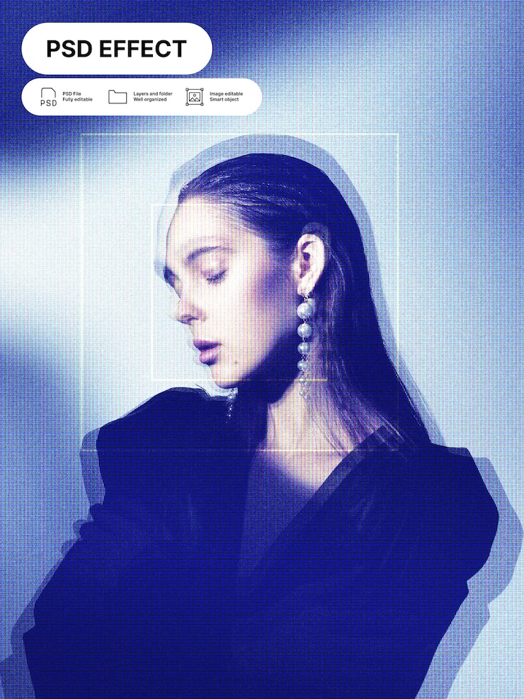Free PSD cybercore photo effect