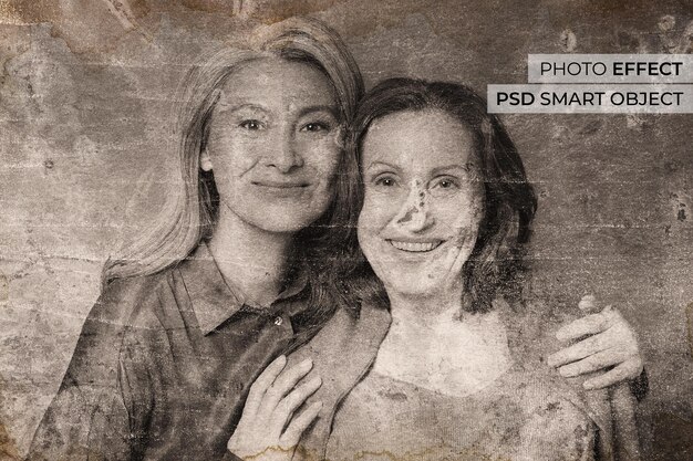 damaged effect on photograph