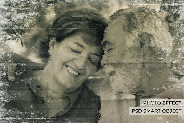 damaged effect on photograph