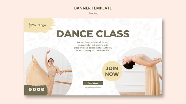 Dance class banner template