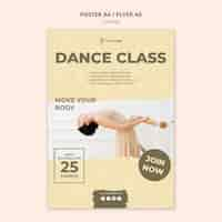 Free PSD dance class flyer template