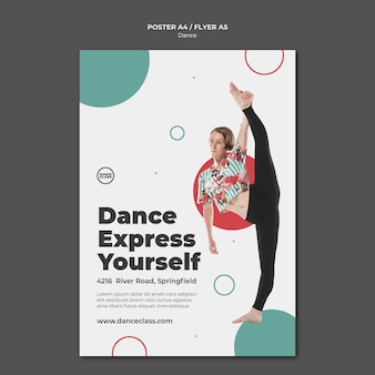 Dance class poster template