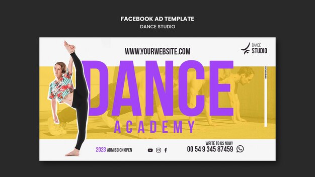 Dance class studio  facebook template