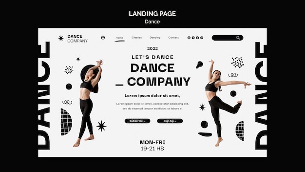 Dance classes landing page template