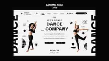 Free PSD dance classes landing page template