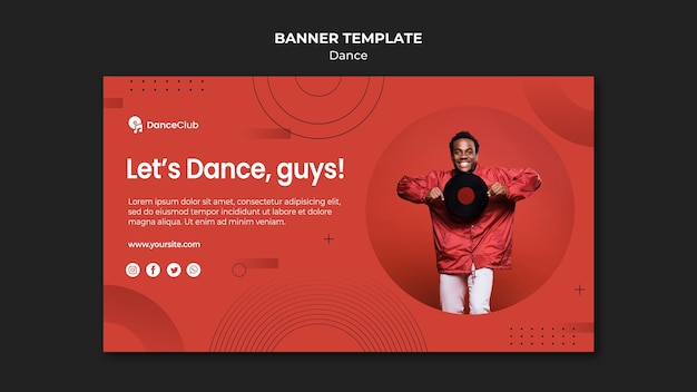 Dance concept banner template