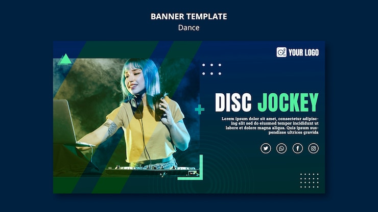 無料PSD ダンスコンセプトバナーテンプレート
