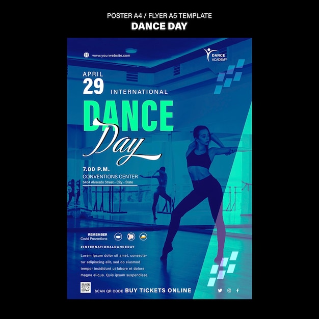 Dance day print template