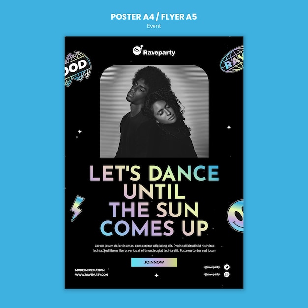 Free PSD dance event template design