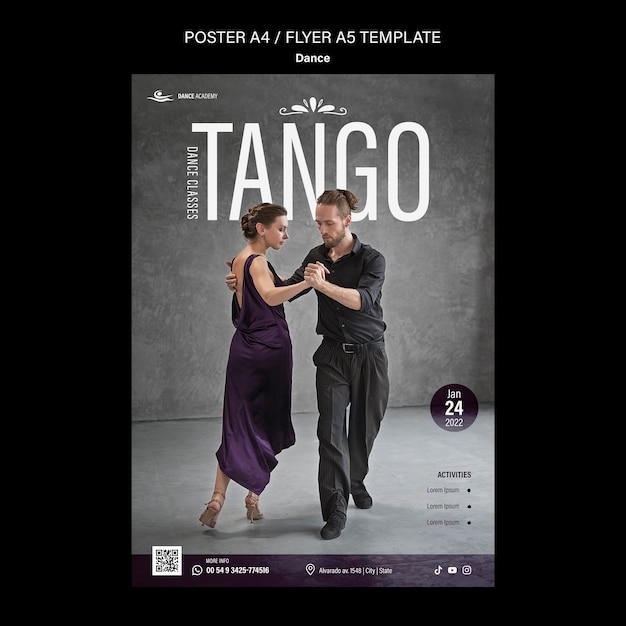 Dance poster template design