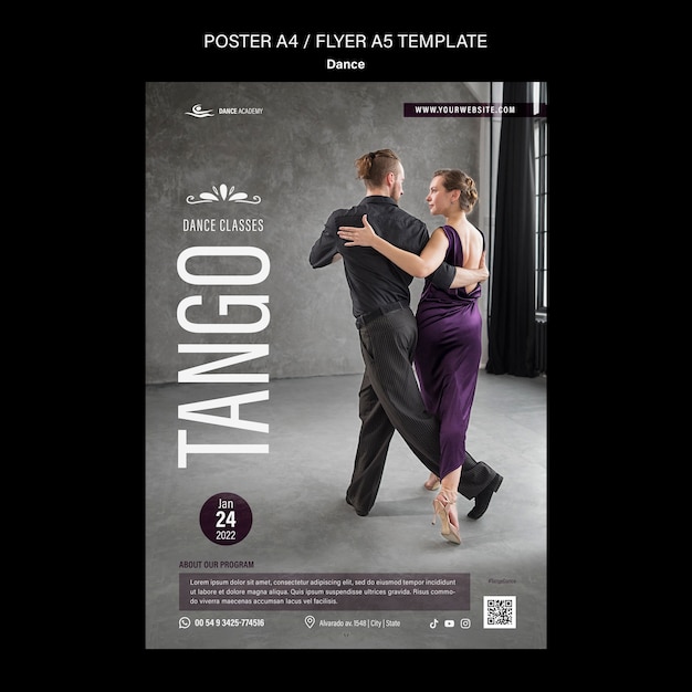 Dance poster template design