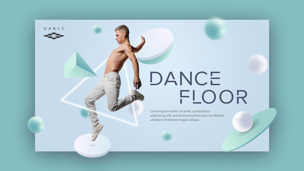 Free PSD dance studio banner template