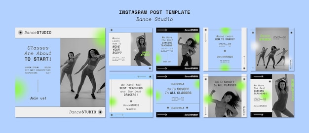 Free PSD dance studio template design